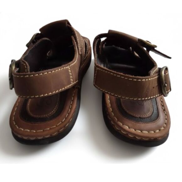 Mountain Creek Men’s 11 Leather Sandals Brown Buckle Slingback Caesar Style Mint - Picture 6 of 10